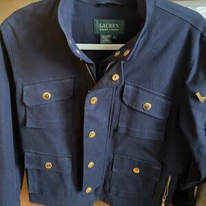 Ralph Lauren Dark Blue Zip Up Jacket with Cinched Waist [Never Been Worn]
